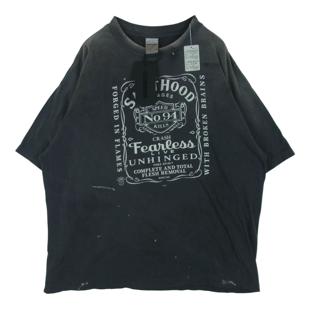 SAINT MICHAEL セントマイケル 25SS SM-HR3-0000-C70 NEIGHBORHOOD S/S TEE ネイバーフッド クルーネック 半袖 Tシャツ カットソー ダークグレー系 XXL【中古】
