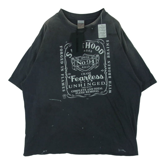SAINT MICHAEL セントマイケル 25SS SM-HR3-0000-C70 NEIGHBORHOOD S/S TEE ネイバーフッド クルーネック 半袖 Tシャツ カットソー ダークグレー系 XXL【中古】