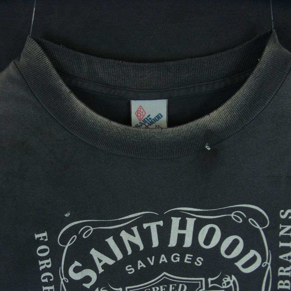 SAINT MICHAEL セントマイケル 25SS SM-HR3-0000-C70 NEIGHBORHOOD S/S TEE ネイバーフッド クルーネック 半袖 Tシャツ カットソー ダークグレー系 XXL【中古】