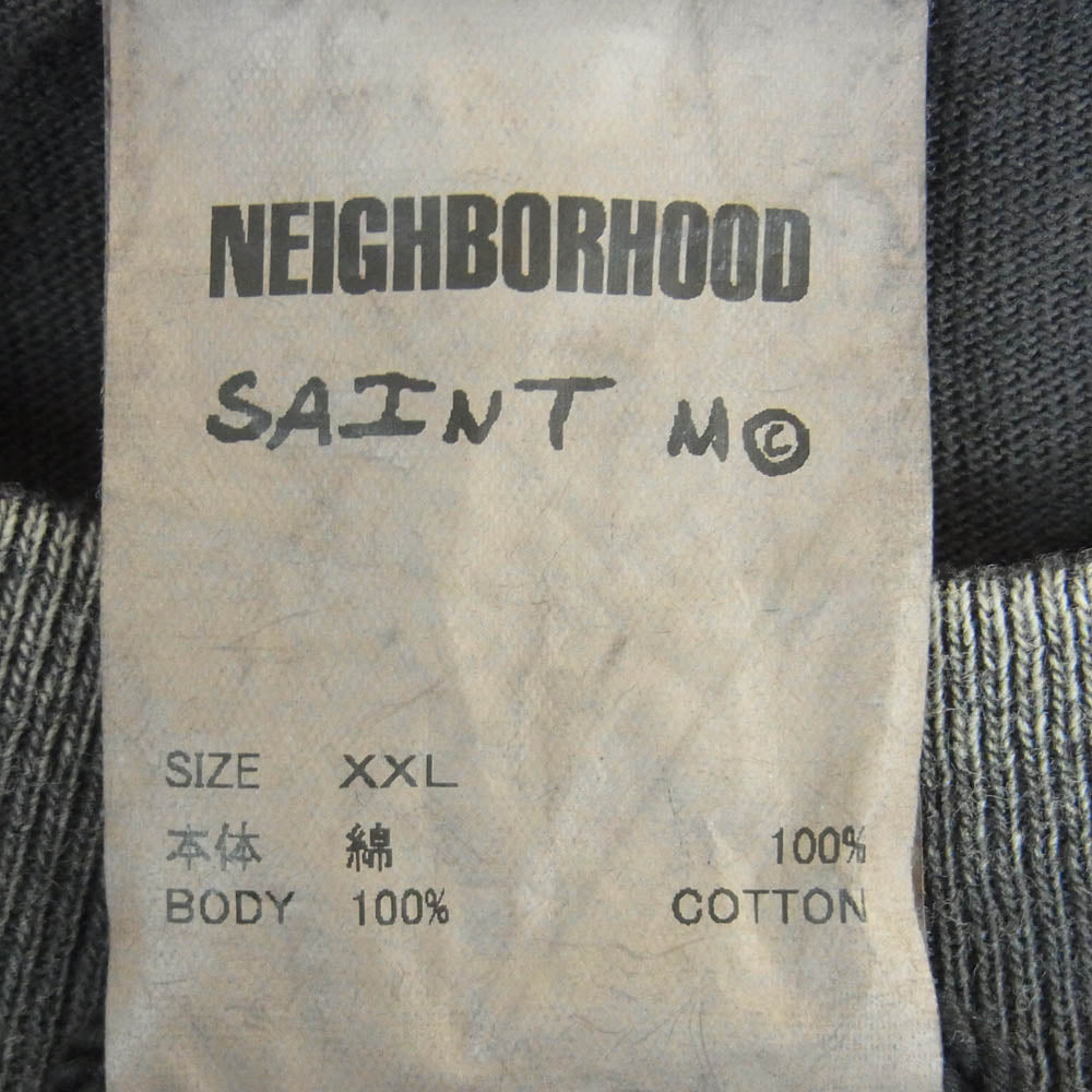 SAINT MICHAEL セントマイケル 25SS SM-HR3-0000-C70 NEIGHBORHOOD S/S TEE ネイバーフッド クルーネック 半袖 Tシャツ カットソー ダークグレー系 XXL【中古】