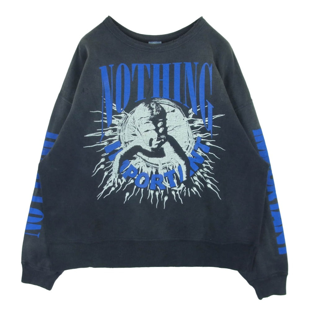 SAINT MICHAEL セントマイケル 24AW SM-YS1-0000-C36 CREW SWEAT NOTHING IMP 河村康輔 コウスケカワムラ スウェット ダークグレー系 XL【中古】