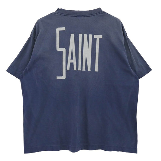 SAINT MICHAEL セントマイケル 25SS SM-HR8-0000-C65 × Disney FANTASIA SS TEE ディズニー ムービープリント 半袖 Tシャツ ネイビー系 マルチカラー系 XL【中古】