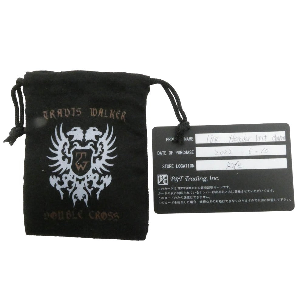 TRAVIS WALKER トラヴィスワーカー 販売証明書付属 BOLT CHARM 18K GOLD サンダーチャーム ゴールド系【中古】