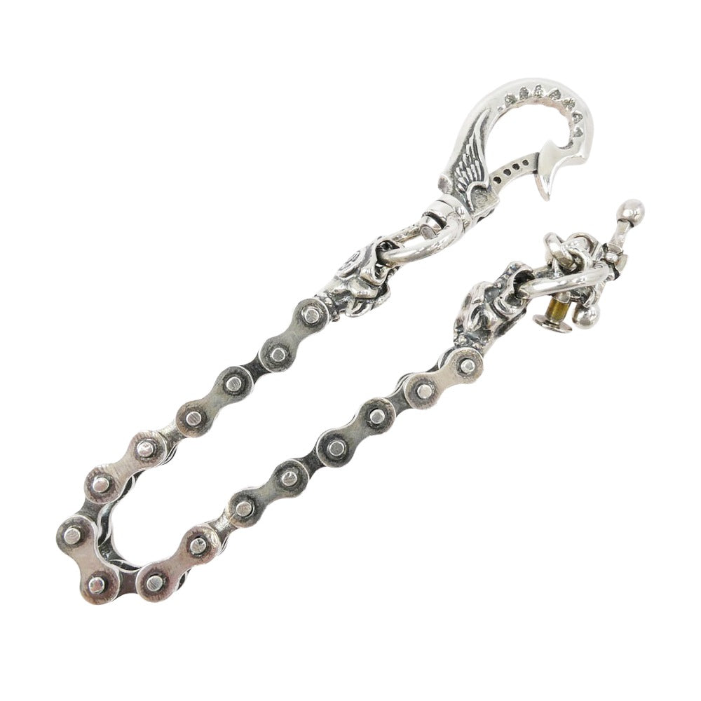 TRAVIS WALKER トラヴィスワーカー 販売証明書付属 Drive wallet chain Tバー付きドライブチェーン ウォレットチェーン シルバー系【中古】
