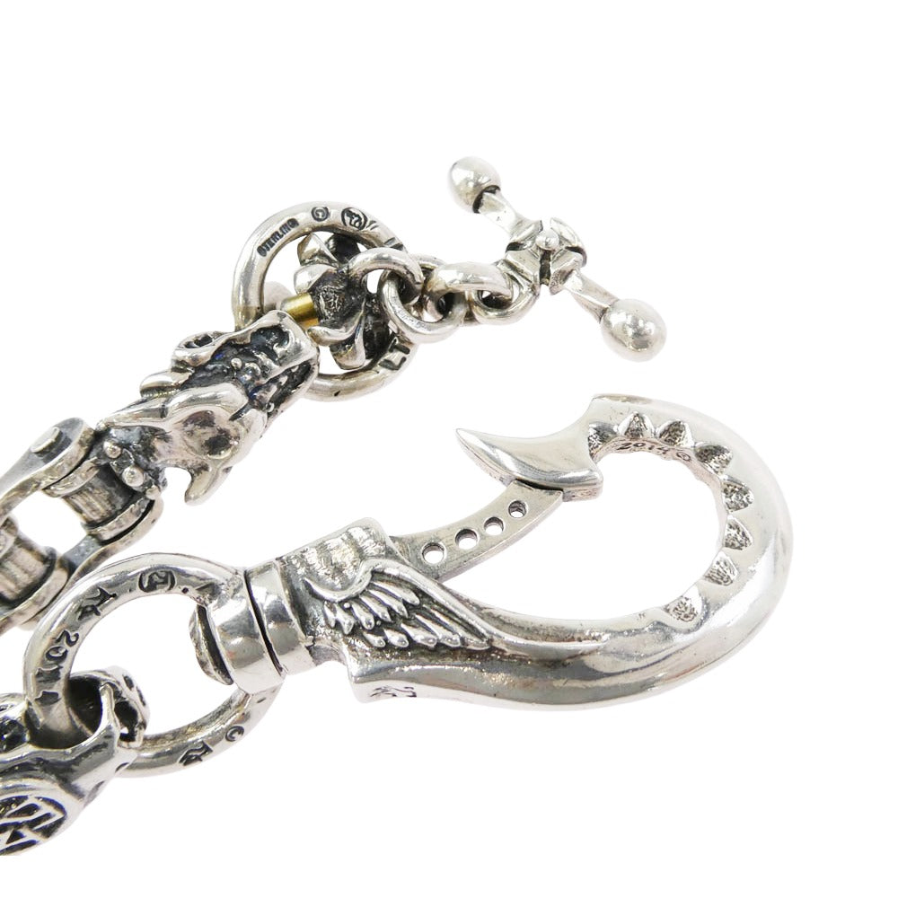 TRAVIS WALKER トラヴィスワーカー 販売証明書付属 Drive wallet chain Tバー付きドライブチェーン ウォレットチェーン シルバー系【中古】