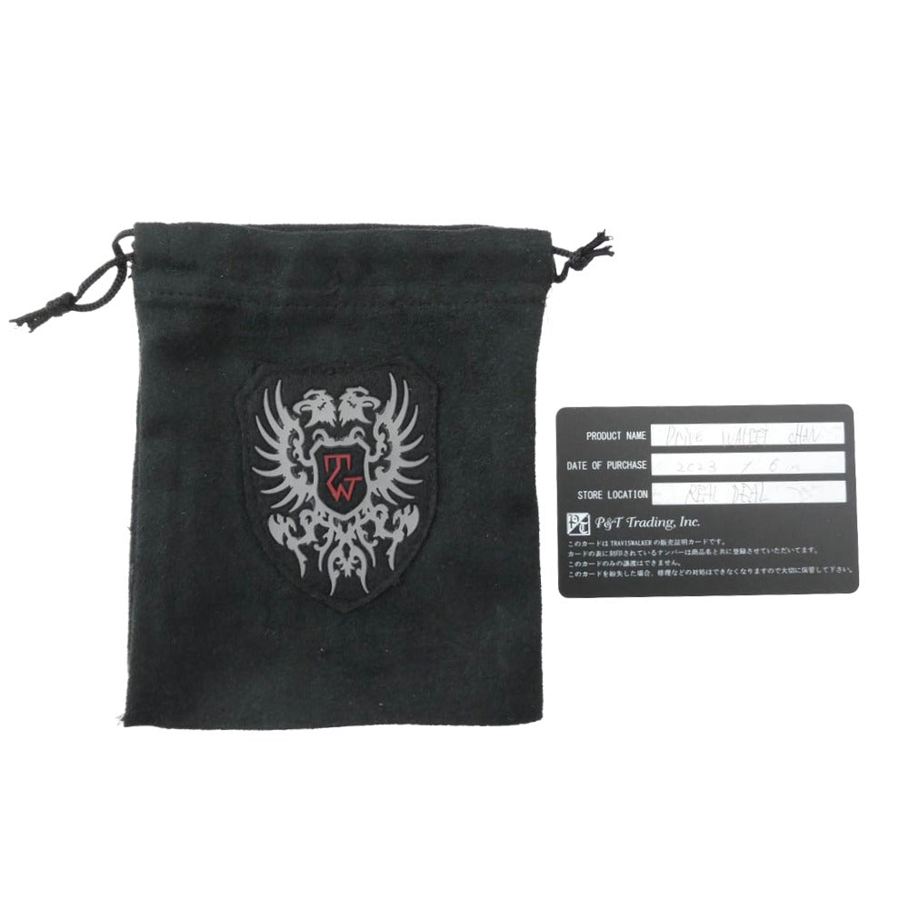 TRAVIS WALKER トラヴィスワーカー 販売証明書付属 Drive wallet chain Tバー付きドライブチェーン ウォレットチェーン シルバー系【中古】