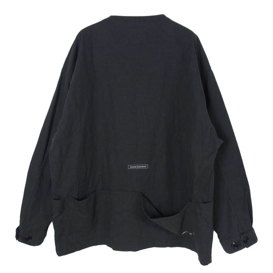 WTAPS ダブルタップス 18AW 182WVDT-SHM01 SKIT SHIRT ノーカラー 長袖 シャツ ブラック系 02【中古】