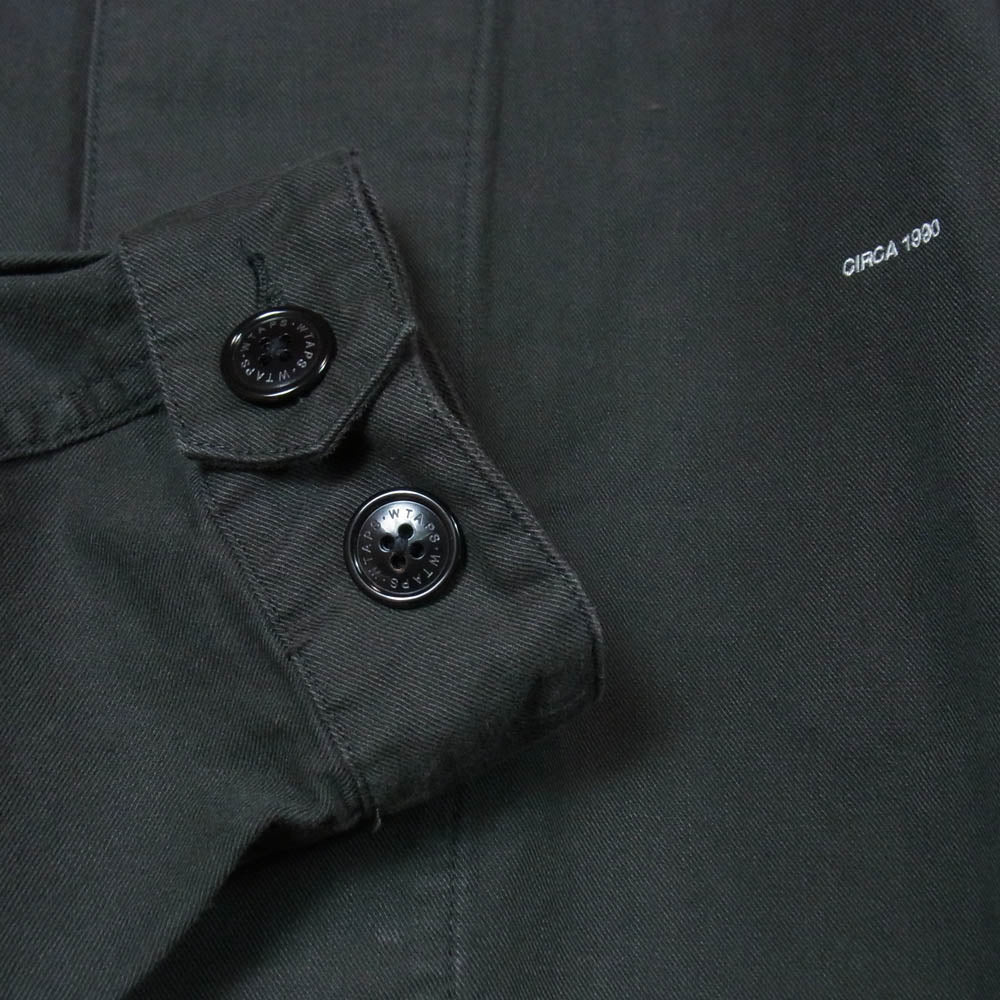 WTAPS ダブルタップス 18AW 182WVDT-SHM01 SKIT SHIRT ノーカラー 長袖 シャツ ブラック系 02【中古】