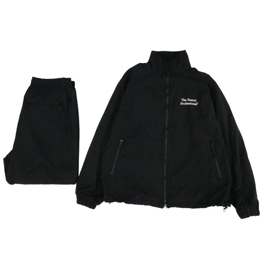 The Ennoy Professional ザ エンノイ プロフェッショナル 25SS AW24BRENJK02LP / AW24BRENPT04LP CPN Jacket Set Up Black White セットアップ ナイロン ジャケット トラックパンツ ブラック系 L【中古】