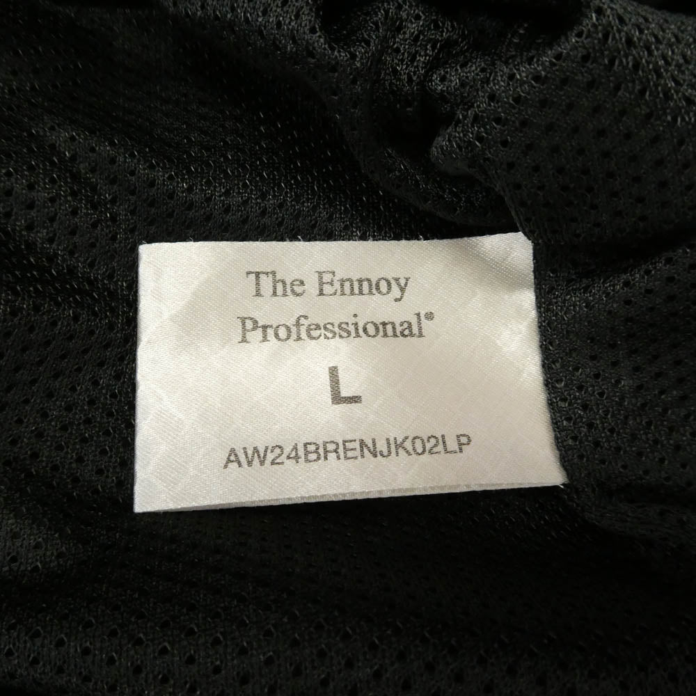 The Ennoy Professional ザ エンノイ プロフェッショナル 25SS AW24BRENJK02LP / AW24BRENPT04LP CPN Jacket Set Up Black White セットアップ ナイロン ジャケット トラックパンツ ブラック系 L【中古】