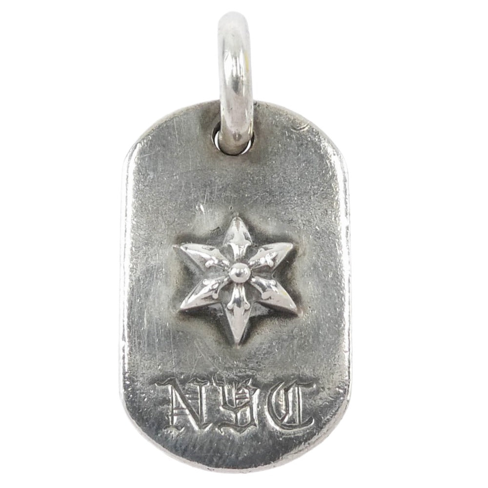 CHROME HEARTS クロムハーツ（原本無） RAISED STAR DOGTAG NYC限定 レイズドスター ドッグタグ ペンダントトップ シルバー系【中古】