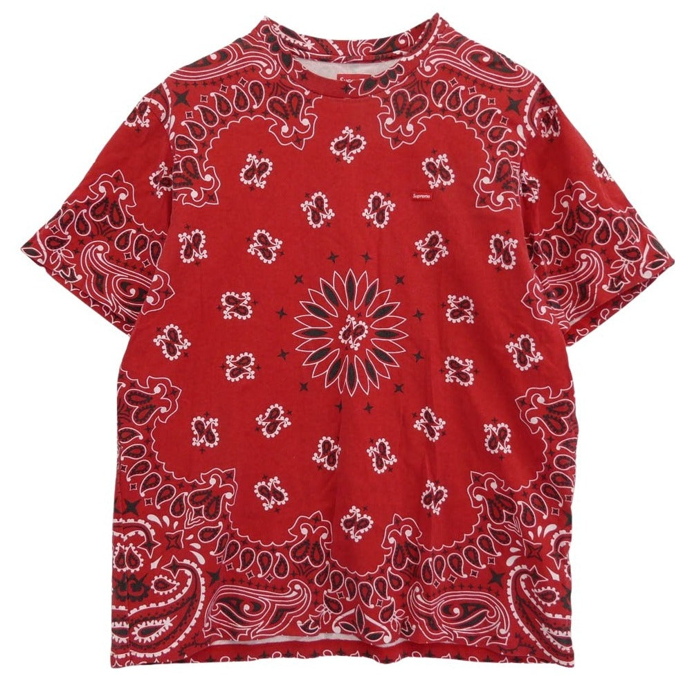 Supreme シュプリーム 21SS Small Box Tee Red Bandana スモール ボックス レッド バンダナ 半袖 Tシャツ レッド系 XL【中古】