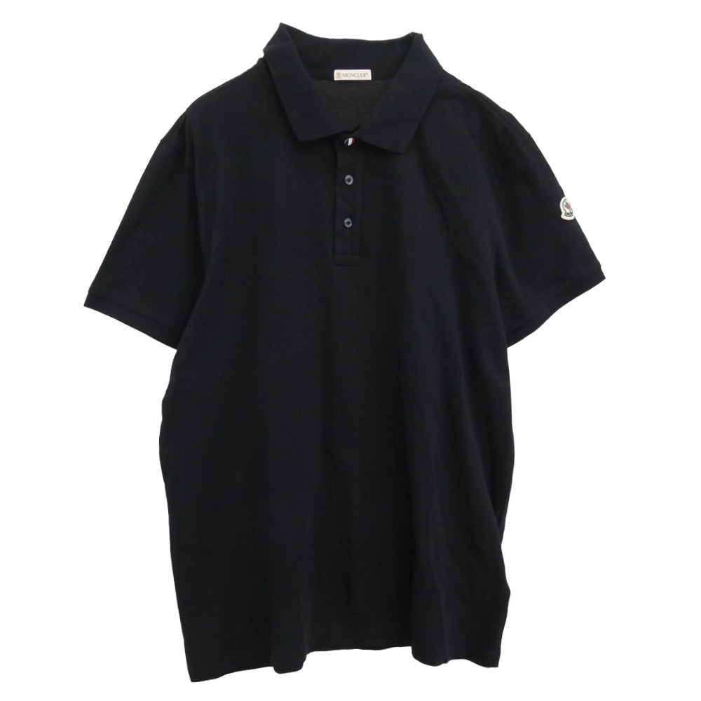 MONCLER モンクレール 19SS E10918322400 83921 MAGLIA POLO MANICA CORTA コットン カットソー 半袖 ポロシャツ ダークネイビー系 L【中古】