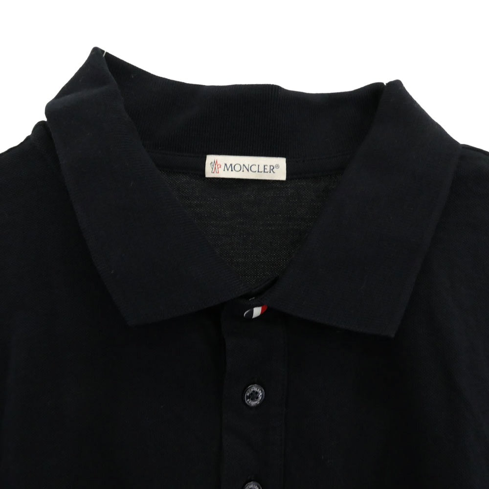 MONCLER モンクレール 19SS E10918322400 83921 MAGLIA POLO MANICA CORTA コットン カットソー 半袖 ポロシャツ ダークネイビー系 L【中古】