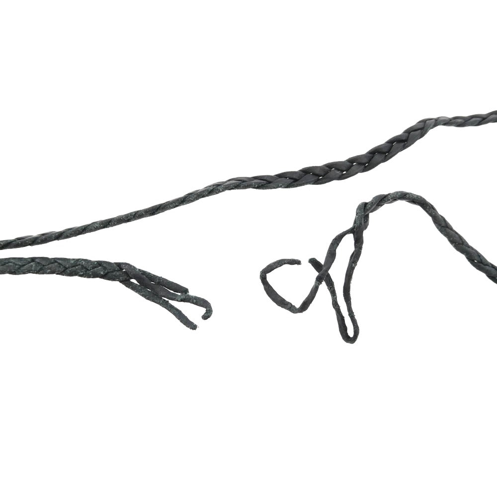CHROME HEARTS クロムハーツ（原本無） LEATHER BRAID スクロール レザーブレード ネックレス ブラック系 シルバー系【中古】