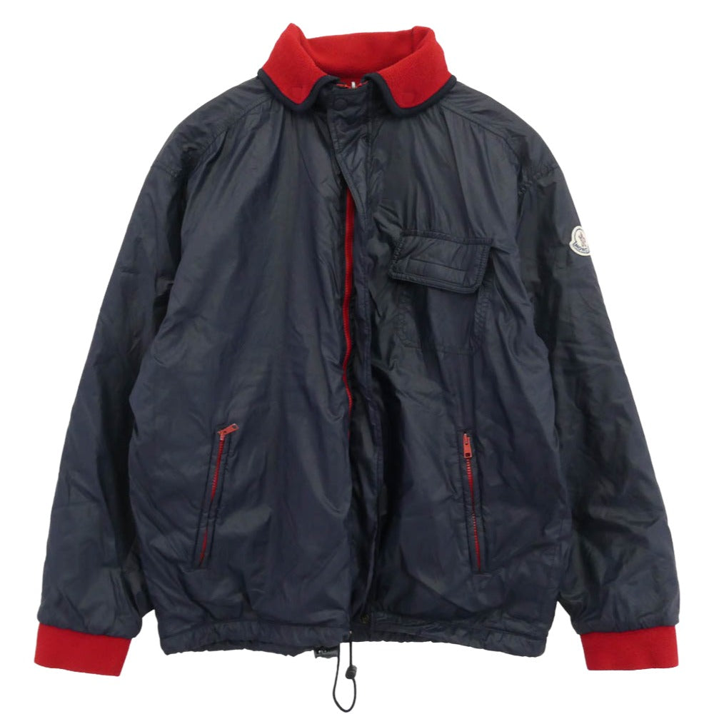 MONCLER モンクレール HUSKY ハスキー 青タグ 90s リバーシブル ジャケット ブルゾン フリース ネイビー系 レッド系 M【中古】