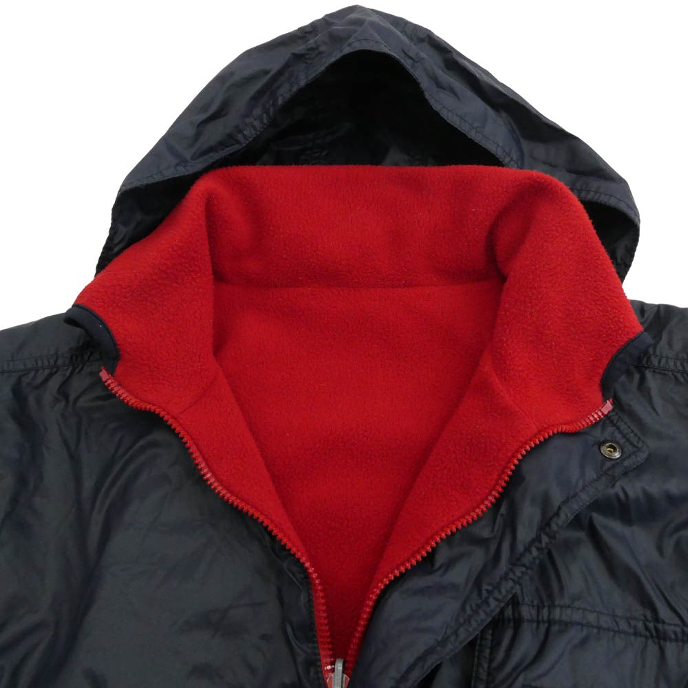 MONCLER モンクレール HUSKY ハスキー 青タグ 90s リバーシブル ジャケット ブルゾン フリース ネイビー系 レッド系 M【中古】