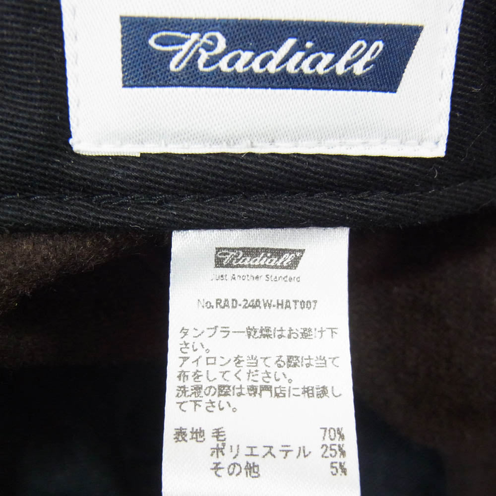 RADIALL ラディアル 24AW RAD-24AW-HAT007 OLD SKOOL TRUCKER CAP オールドスクール トラッカー キャップ ブラウン系 FREE【極上美品】【中古】