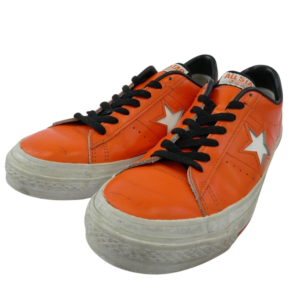 CONVERSE コンバース 日本製 ONE STAR J ORANGE ワンスター レザー ローカット スニーカー オレンジ系 US8【中古】
