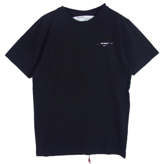 OFF-WHITE オフホワイト OMAA027E19185019 LOGO S/S TEE ロゴプリント 半袖 Tシャツ カットソー ブラック系 S【新古品】【未使用】【中古】