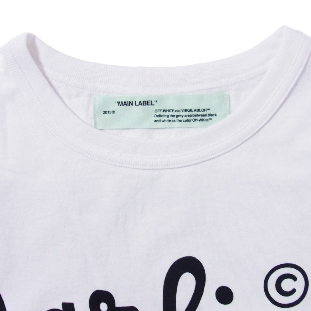 OFF-WHITE オフホワイト Darlin ダーリン クロスドアロー プリント 半袖 Tシャツ カットソー ホワイト系 XXS【美品】【中古】