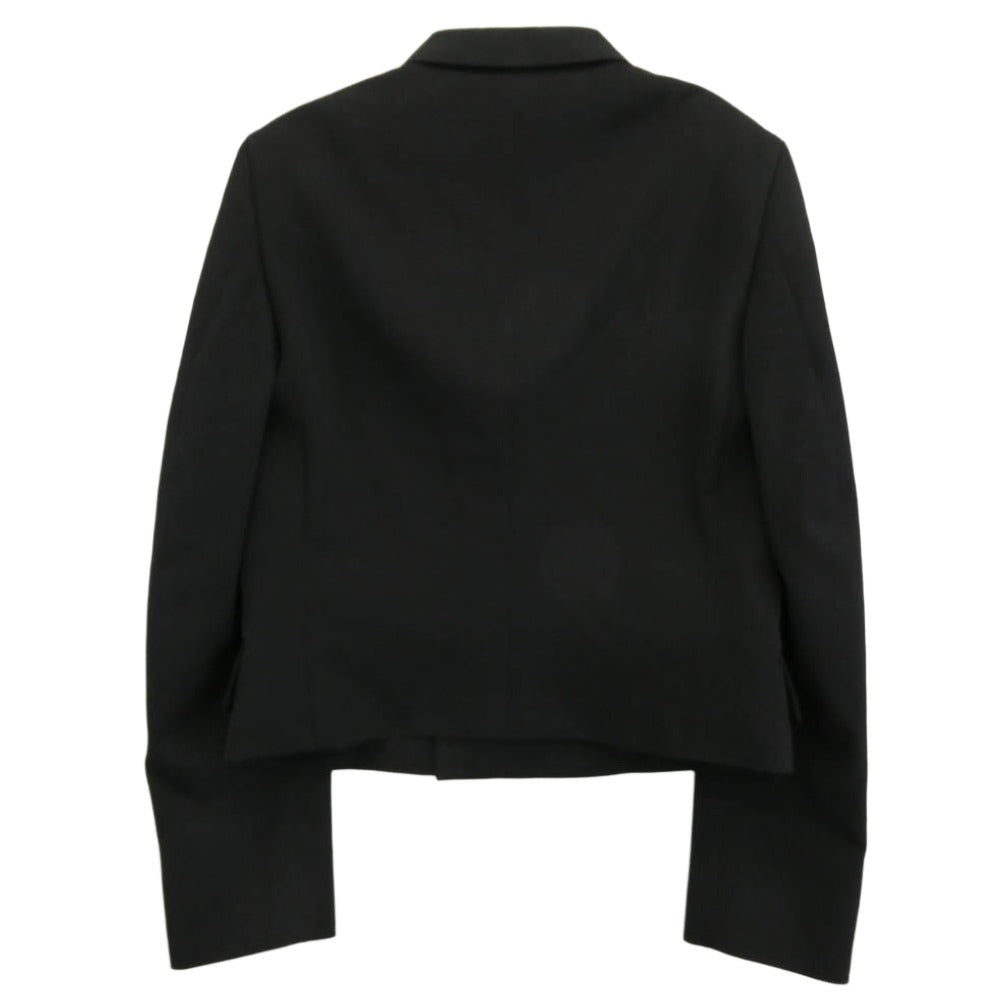 COMME des GARCONS HOMME PLUS コムデギャルソンオムプリュス 26SS PQ-J048 ウールギャバジン 短丈 ダブル テーラード ジャケット ブラック系 S【美品】【中古】