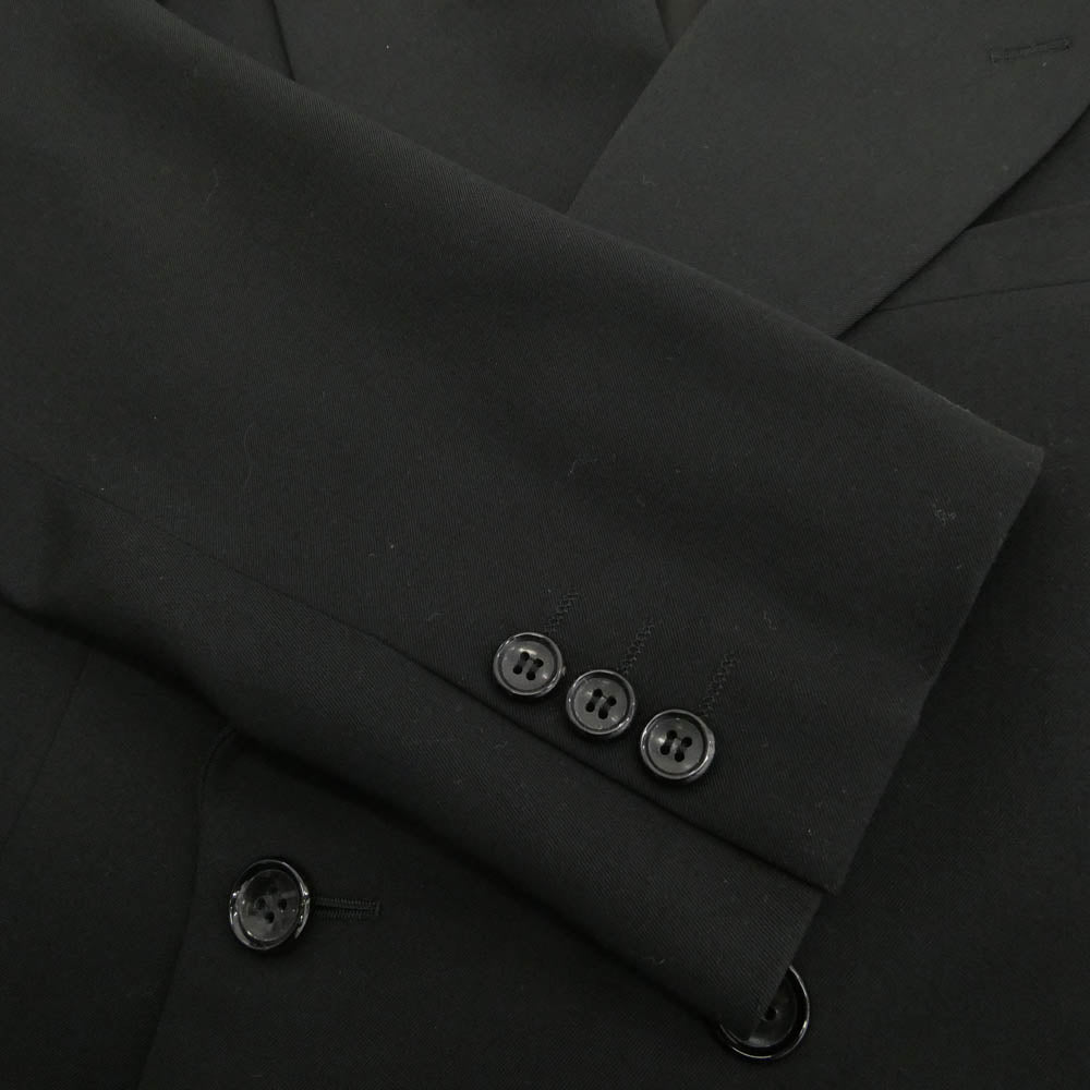 COMME des GARCONS HOMME PLUS コムデギャルソンオムプリュス 26SS PQ-J048 ウールギャバジン 短丈 ダブル テーラード ジャケット ブラック系 S【美品】【中古】