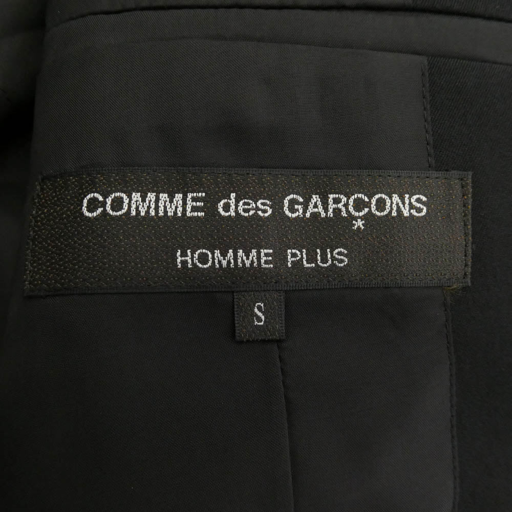 COMME des GARCONS HOMME PLUS コムデギャルソンオムプリュス 26SS PQ-J048 ウールギャバジン 短丈 ダブル テーラード ジャケット ブラック系 S【美品】【中古】