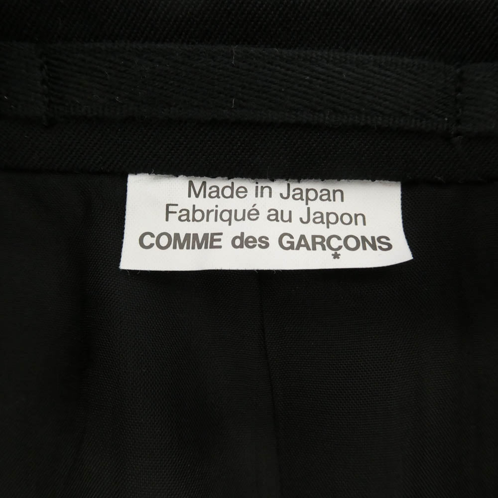 COMME des GARCONS HOMME PLUS コムデギャルソンオムプリュス 26SS PQ-J048 ウールギャバジン 短丈 ダブル テーラード ジャケット ブラック系 S【美品】【中古】