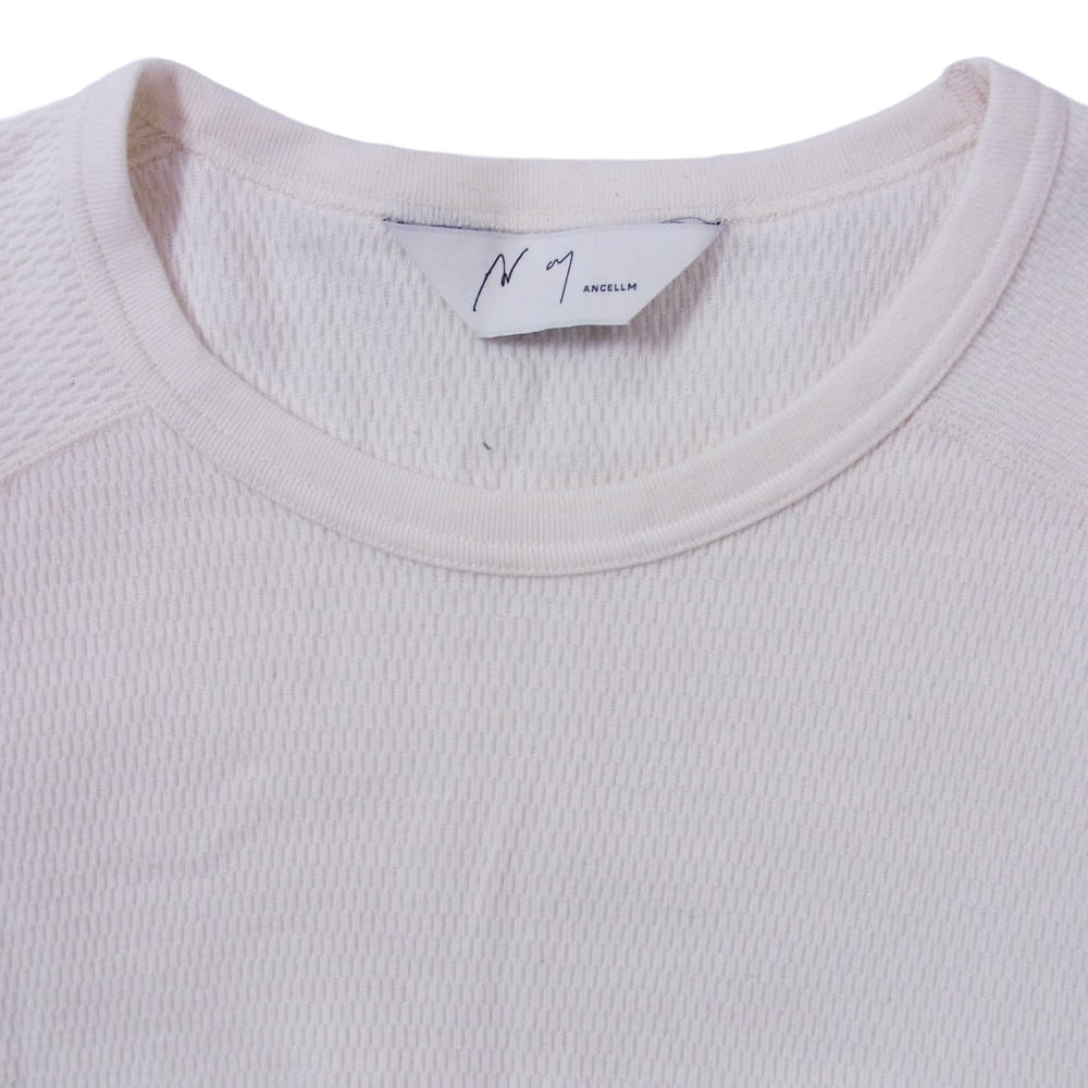 ANCELLM アンセルム ANC-CT99 WAFFLE CREW NECK LS T-SHIRT ワッフル クルーネック 長袖 カットソー Tシャツ オフホワイト系 2【中古】