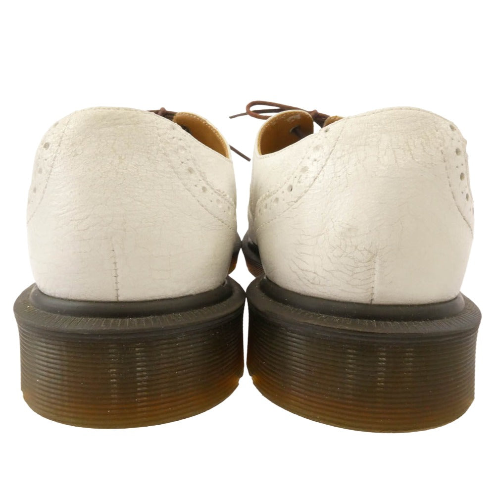 COMME des GARCONS HOMME DEUX コムデギャルソンオムドゥ 25356 英国製 ウィングチップ メダリオン レザー シューズ ホワイト系 US9【中古】