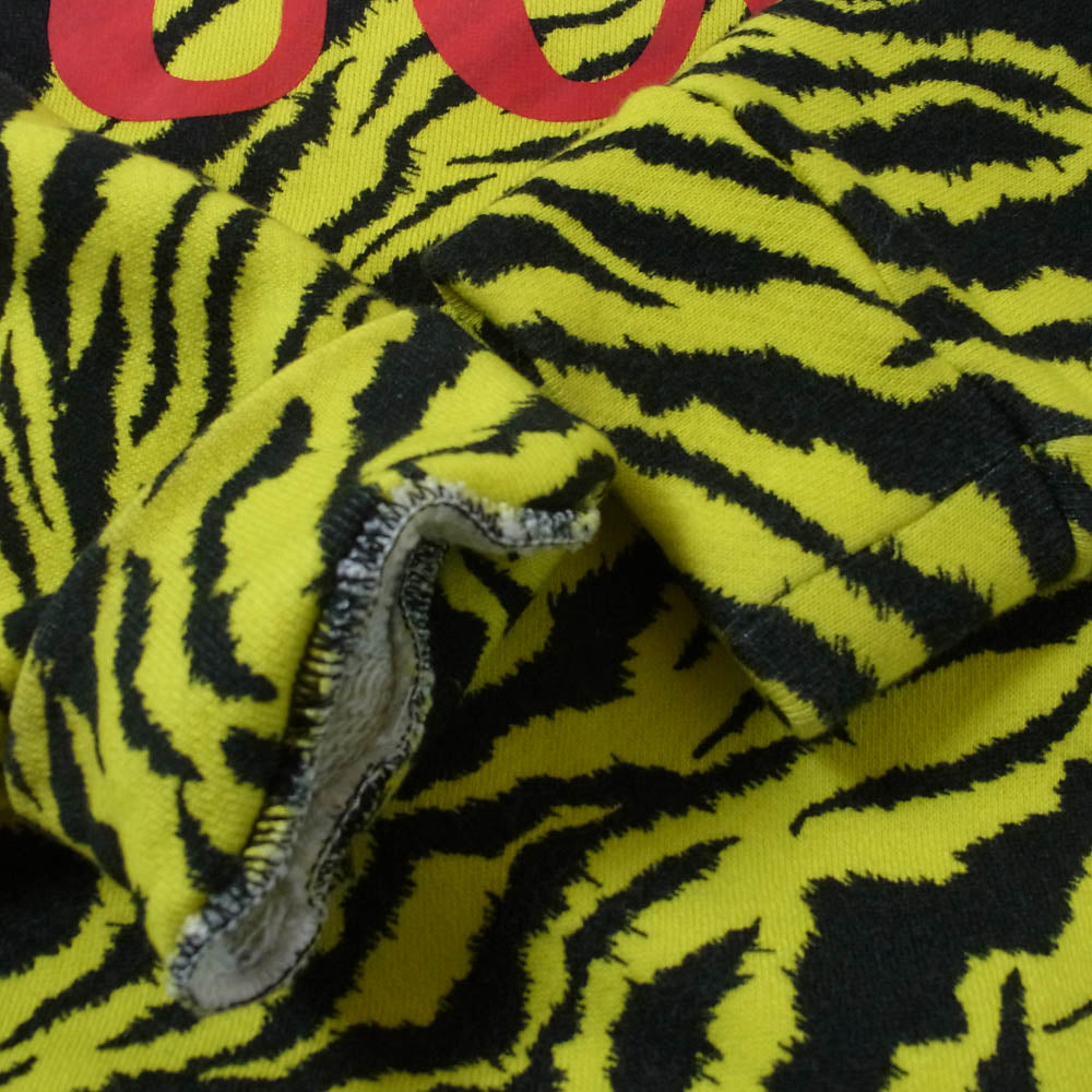 GUCCI グッチ 469250 XJAR6 Logo Sweatshirt ロゴプリント アニマル総柄 クルーネック スウェット トレーナー イエロー系 XS【中古】