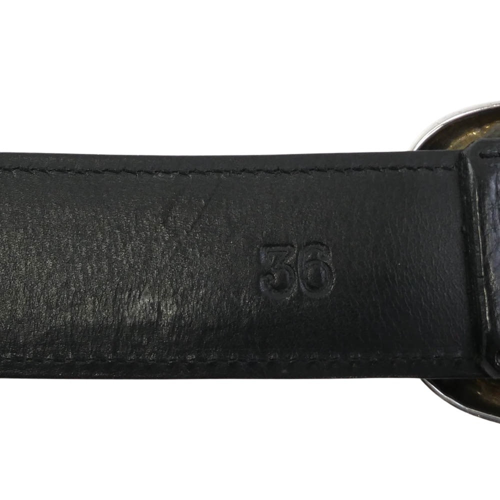 CHROME HEARTS クロムハーツ（原本有） BLT GUNSLINGER ガンスリンガー バックル 1.5 レザー ベルト ブラック系 36【中古】