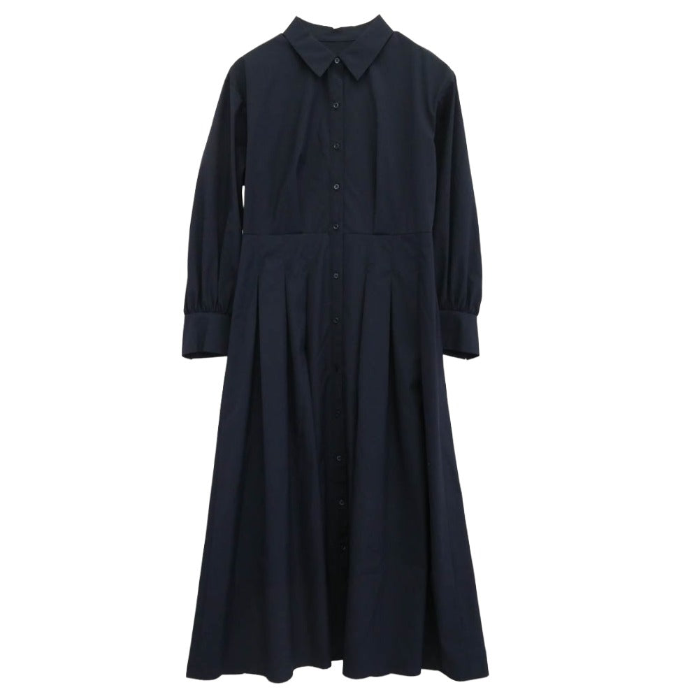 アナイ 102417-14-470-65-380 長袖 シャツ ドレス ワンピース ネイビー系 38【美品】【中古】