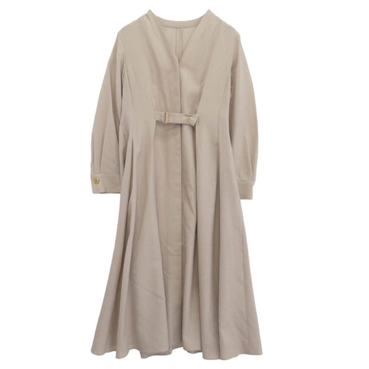 アナイ 102527-14-440-15-380 テンセル ツイル カシュクール ワンピース ドレス ベージュ系 38【中古】