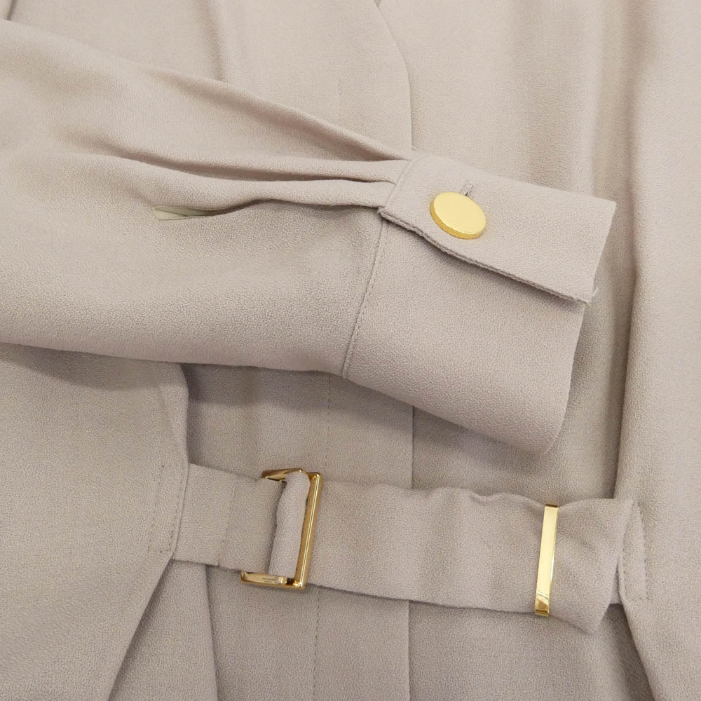 アナイ 102527-14-440-15-380 テンセル ツイル カシュクール ワンピース ドレス ベージュ系 38【中古】