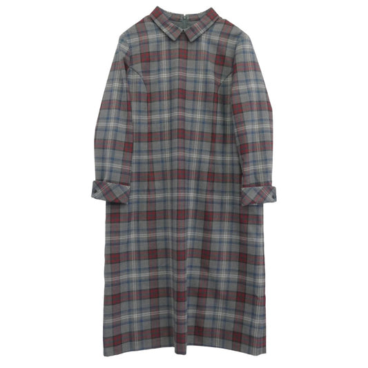 KEITH キース 78251-2-15011E クランキースチェック シャツカラー ワンピース ドレス グレー系 マルチカラー系 44【極上美品】【中古】