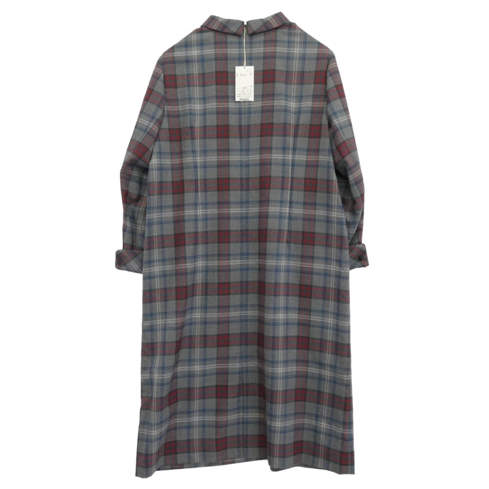 KEITH キース 78251-2-15011E クランキースチェック シャツカラー ワンピース ドレス グレー系 マルチカラー系 44【極上美品】【中古】