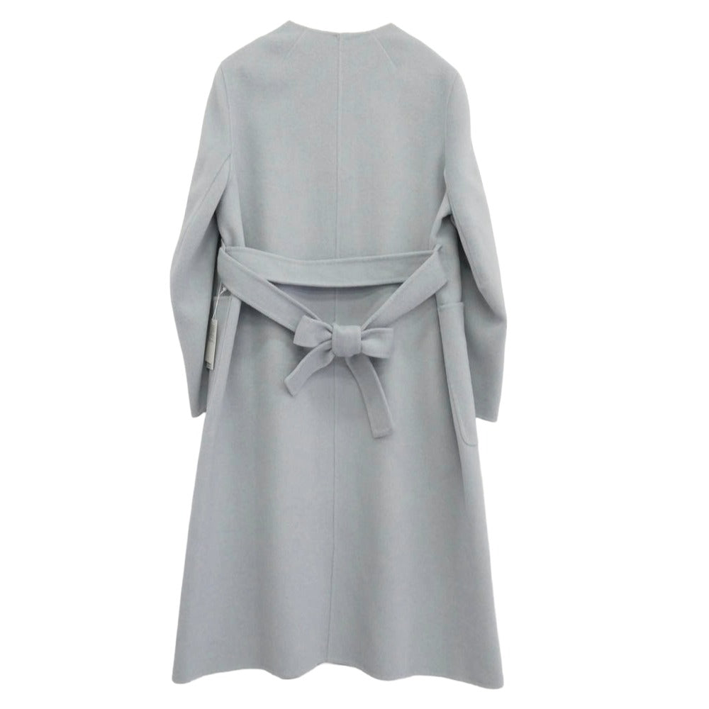 BALLSEY ボールジー 11-08-15-08301HY プレミアムウールリバー ノーカラーコート ライトブルー系 36【美品】【中古】