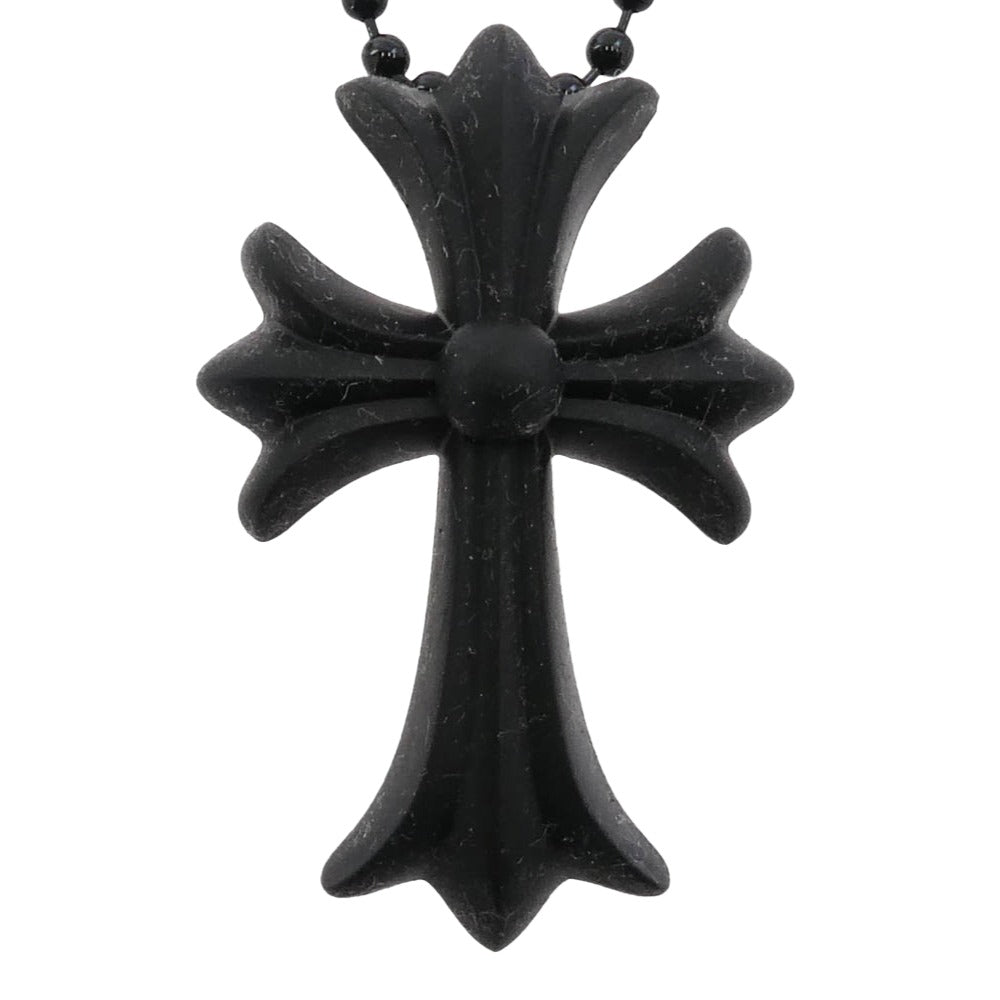 CHROME HEARTS クロムハーツ（原本無） RUBBER CH CRS SML ラバー スモール CH クロス シリコン ネックレス ブラック ブラック系【中古】