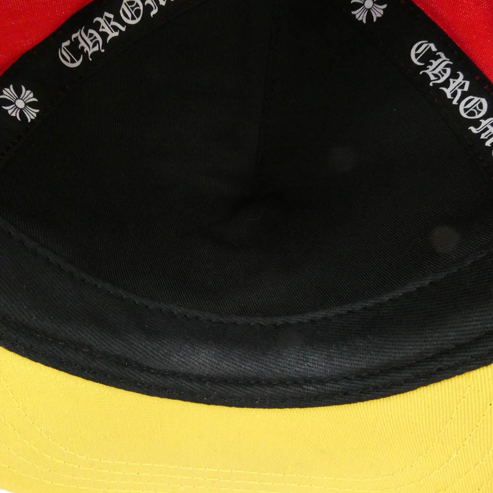 CHROME HEARTS クロムハーツ（原本無） CH HAT CH刺繍 ベースボール キャップ 帽子 レッド系 イエロー系【中古】