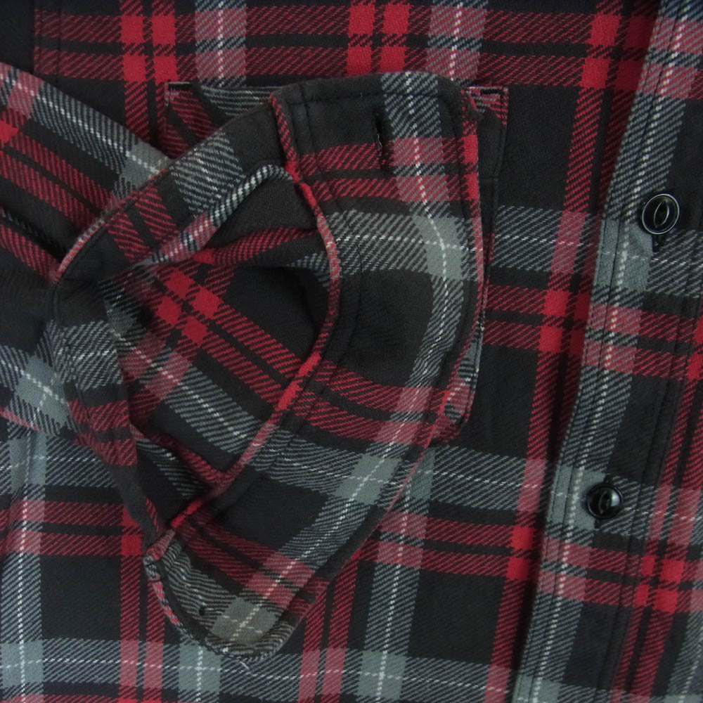 SUGAR CANE シュガーケーン SC28960 TWILL CHECK WORK SHIRT ツイル チェック ワーク 長袖 シャツ ブラック系 レッド系 M 15 - 15.5【中古】