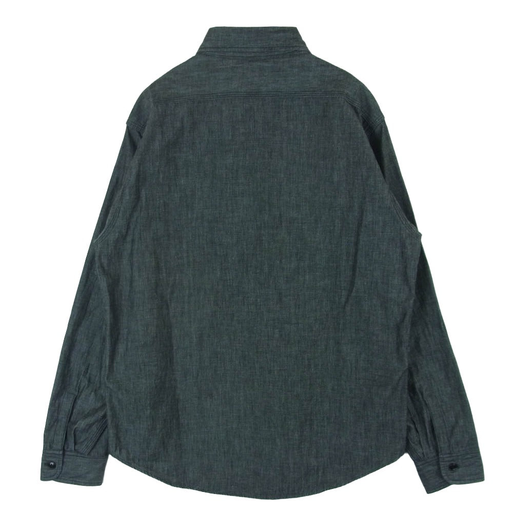 SUGAR CANE シュガーケーン SC29159 BLACK CHAMBRAY WORK SHIRT ブラック シャンブレー ワーク シャツ 長袖 グレー系 M 15 - 15.5【美品】【中古】
