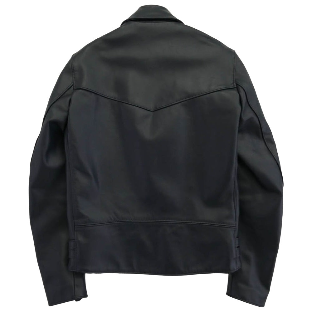 Lewis Leathers ルイスレザー 391TH LIGHTNINGTIGHT FIT HORSE HIDE NAVY ライトニング タイトフィット ホースハイド ベージュテープ ライダース ジャケット ネイビー ネイビー系 36【美品】【中古】