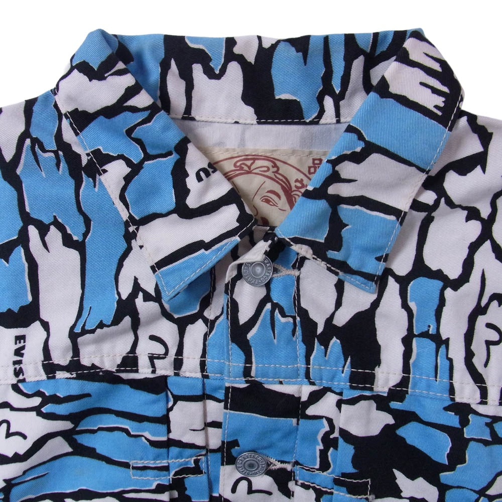 EVISU エヴィス 総柄 1st Type ジャケット ライトブルー系 40【中古】