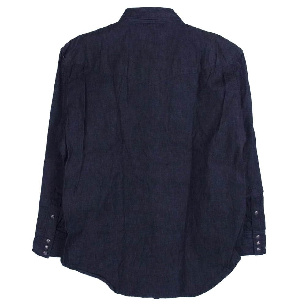 EVISU エヴィス 岡山製デニム ウェスタン シャツ ダークネイビー系 42【美品】【中古】