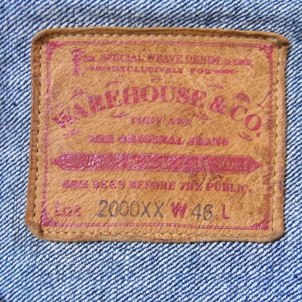 WAREHOUSE ウエアハウス Lot 2000XX 1947 MODEL DEAD STOCK BLUE T-BACK Tバック デニム ジャケット インディゴブルー系 46【中古】