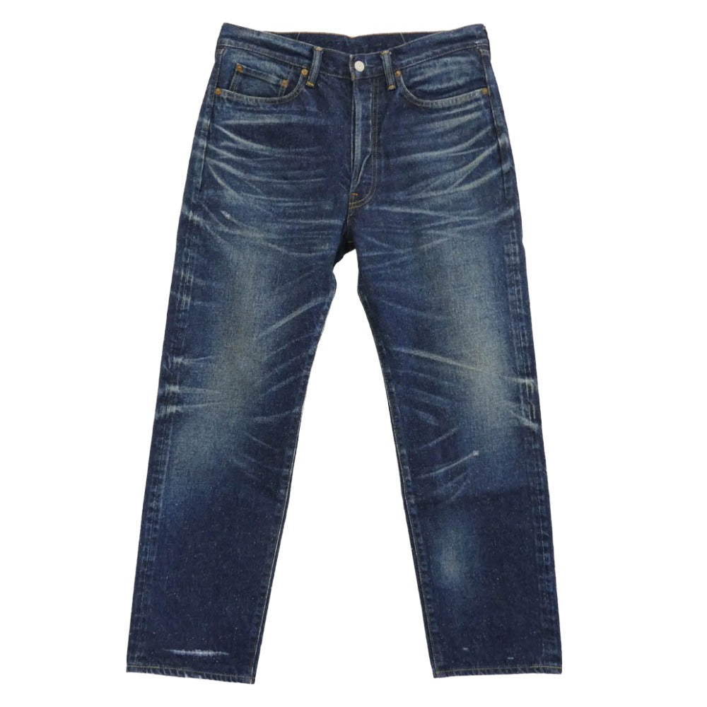 New Manual ニューマニュアル NM-No.1 #028 LV 66 JEANS 100 Limited ダメージ エイジング 加工 デニム パンツ インディゴブルー系 33【美品】【中古】