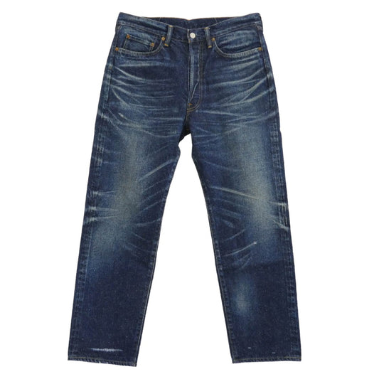 New Manual ニューマニュアル NM-No.1 #028 LV 66 JEANS 100 Limited ダメージ エイジング 加工 デニム パンツ インディゴブルー系 33【美品】【中古】