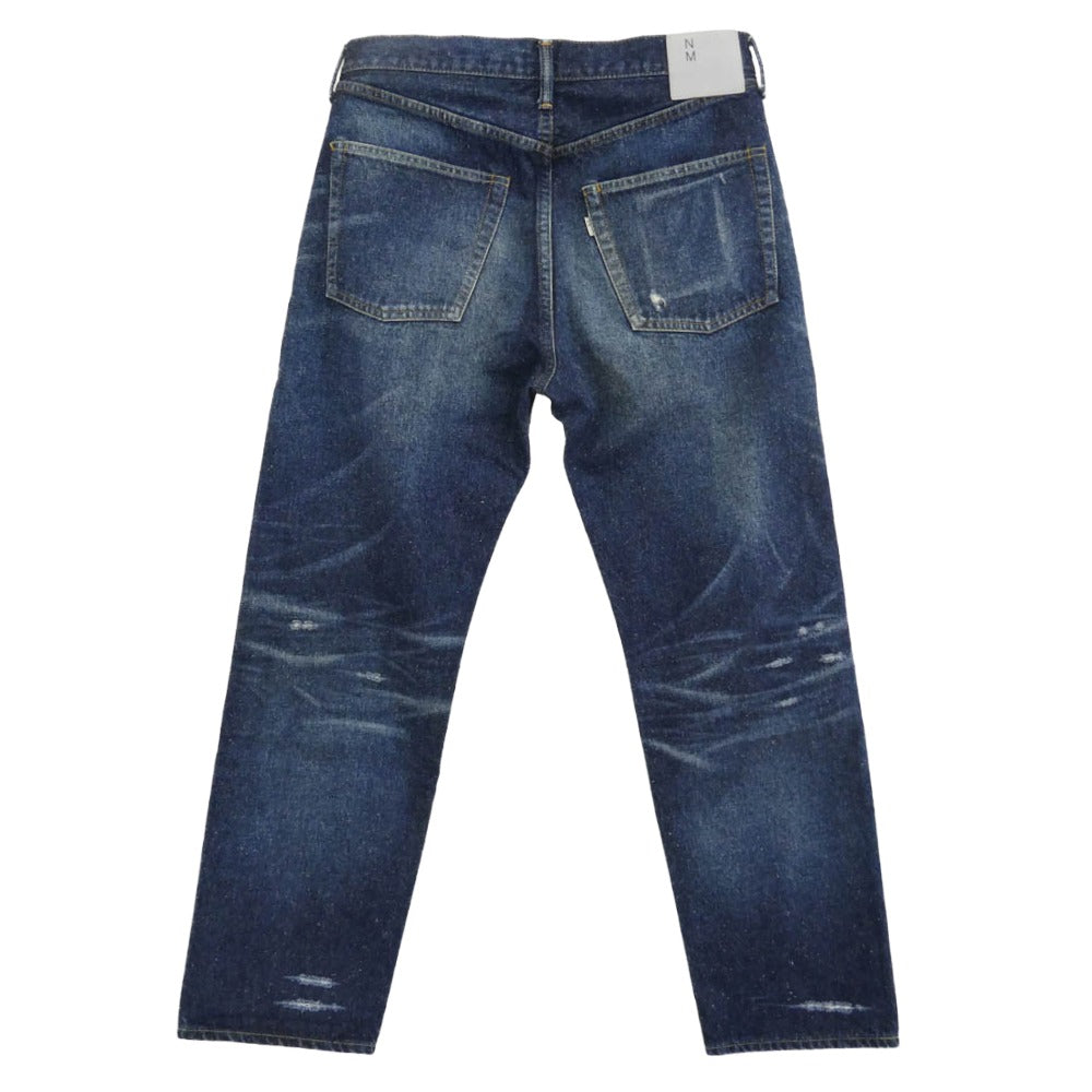 New Manual ニューマニュアル NM-No.1 #028 LV 66 JEANS 100 Limited ダメージ エイジング 加工 デニム パンツ インディゴブルー系 33【美品】【中古】